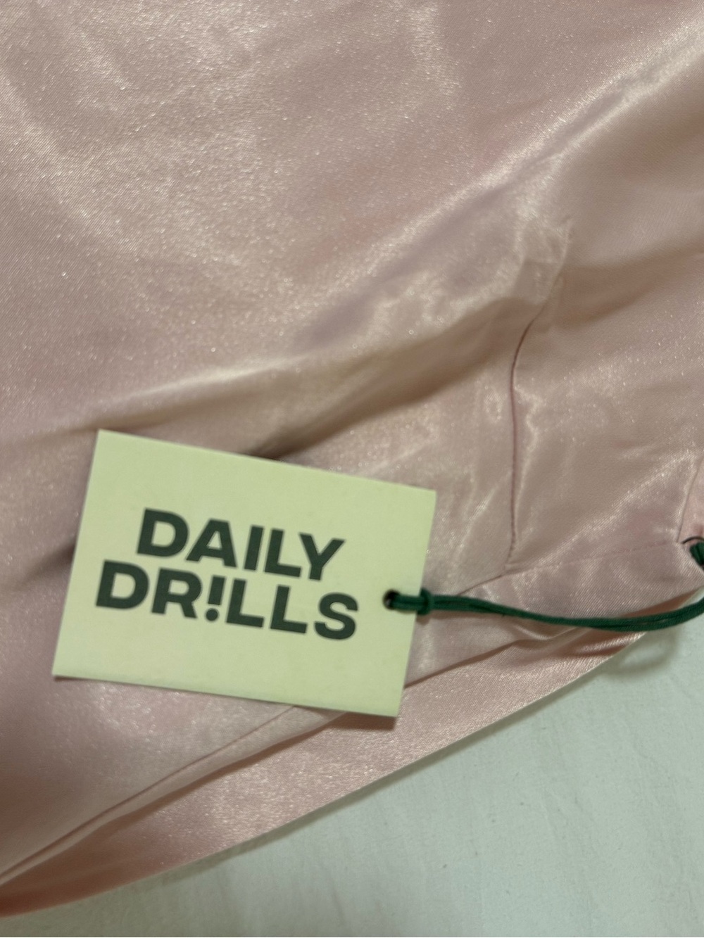 SOLD OUT Daily Drills Open-Back Satin Mini Dress in Blush Pink - Picture 5 of 7